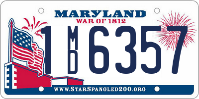 MD license plate 1MD6357