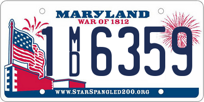 MD license plate 1MD6359