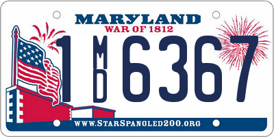 MD license plate 1MD6367