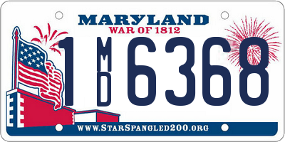 MD license plate 1MD6368