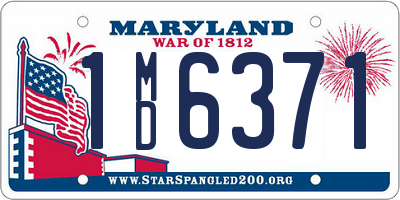 MD license plate 1MD6371