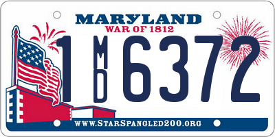 MD license plate 1MD6372