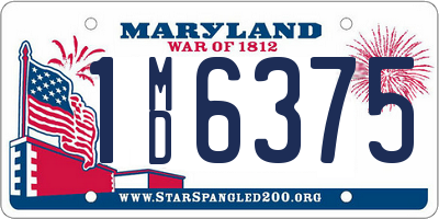 MD license plate 1MD6375