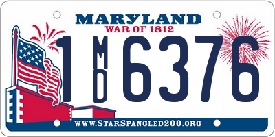 MD license plate 1MD6376