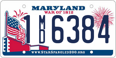 MD license plate 1MD6384