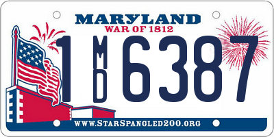 MD license plate 1MD6387