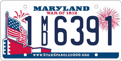 MD license plate 1MD6391