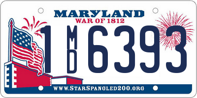 MD license plate 1MD6393