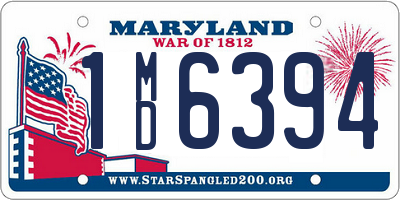 MD license plate 1MD6394