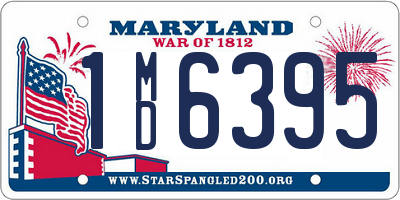 MD license plate 1MD6395