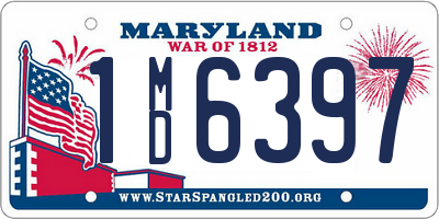 MD license plate 1MD6397