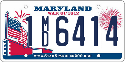 MD license plate 1MD6414