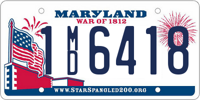 MD license plate 1MD6418