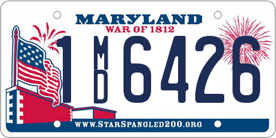 MD license plate 1MD6426