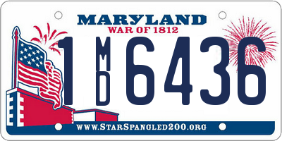 MD license plate 1MD6436