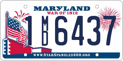 MD license plate 1MD6437