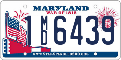 MD license plate 1MD6439