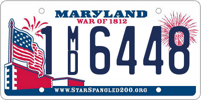 MD license plate 1MD6448