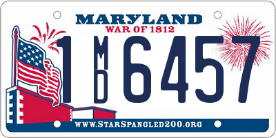 MD license plate 1MD6457