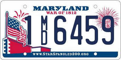 MD license plate 1MD6459