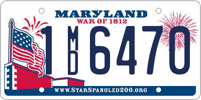 MD license plate 1MD6470