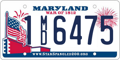 MD license plate 1MD6475