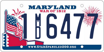 MD license plate 1MD6477