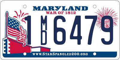 MD license plate 1MD6479