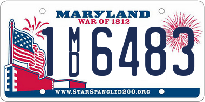 MD license plate 1MD6483