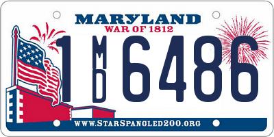 MD license plate 1MD6486