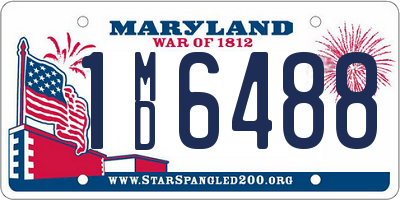 MD license plate 1MD6488