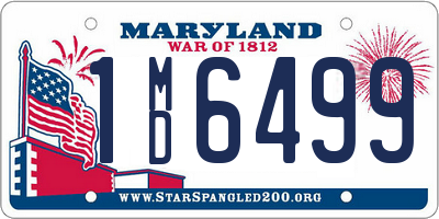 MD license plate 1MD6499