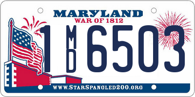 MD license plate 1MD6503