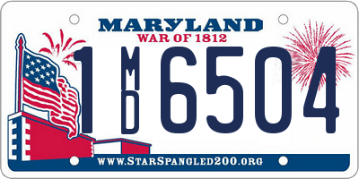 MD license plate 1MD6504