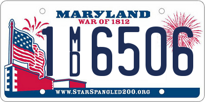 MD license plate 1MD6506