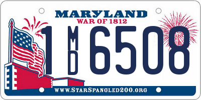 MD license plate 1MD6508