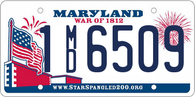 MD license plate 1MD6509