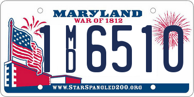 MD license plate 1MD6510