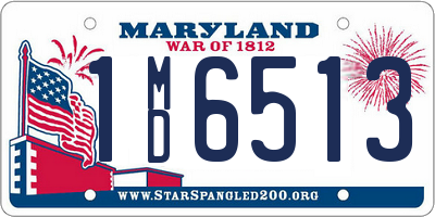 MD license plate 1MD6513