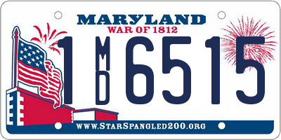 MD license plate 1MD6515