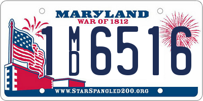 MD license plate 1MD6516