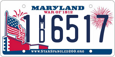 MD license plate 1MD6517