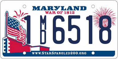 MD license plate 1MD6518