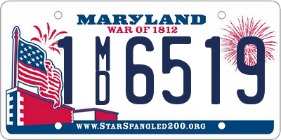 MD license plate 1MD6519