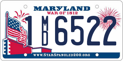 MD license plate 1MD6522