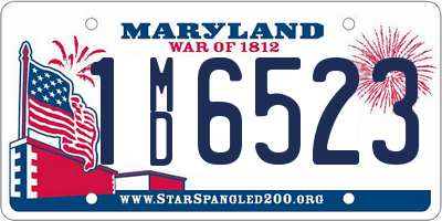 MD license plate 1MD6523