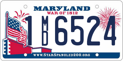 MD license plate 1MD6524