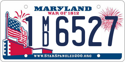 MD license plate 1MD6527