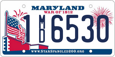 MD license plate 1MD6530