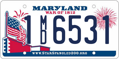 MD license plate 1MD6531